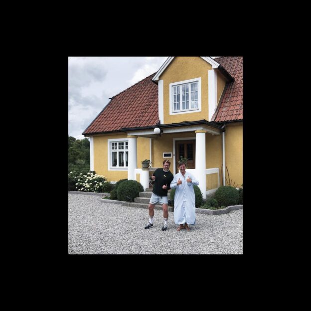 Giving the tour at Sjögård.